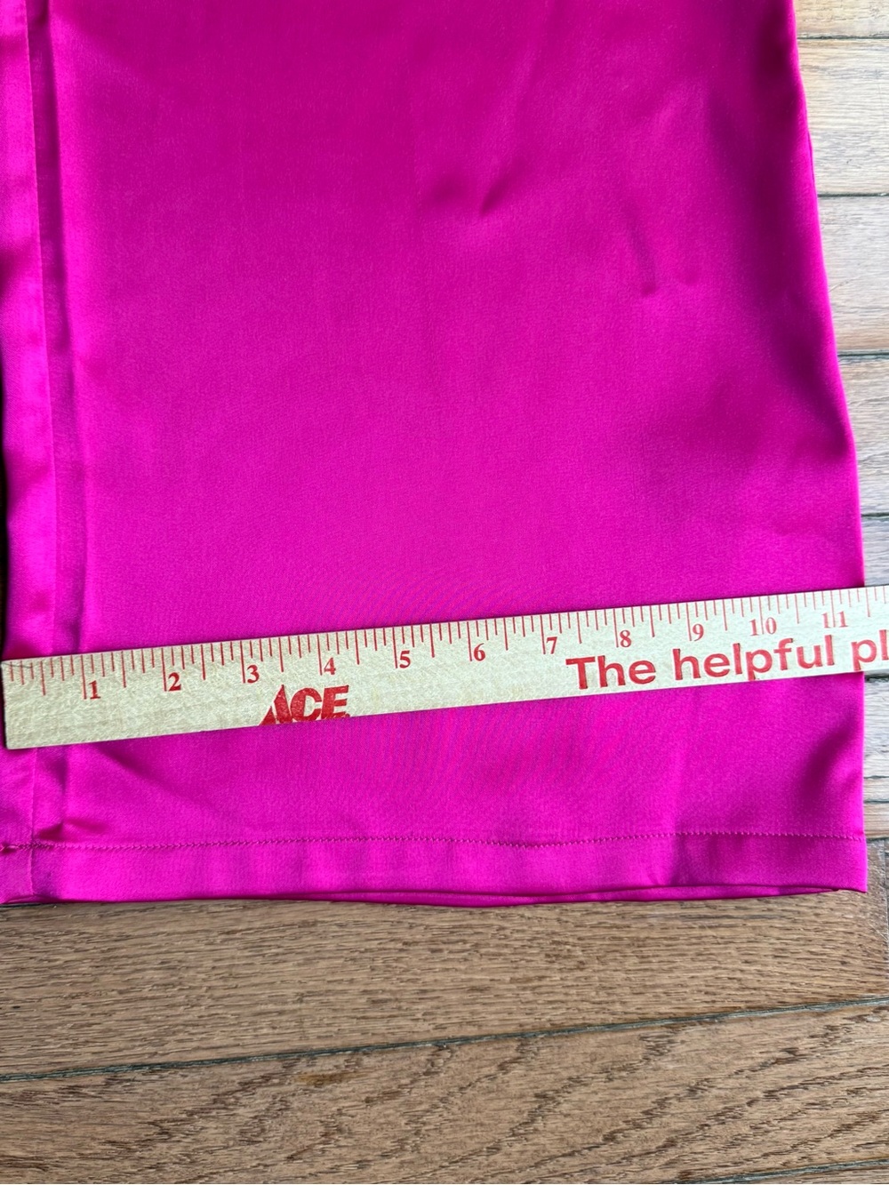 Sincerely Jules Satin Two-Piece Set Hot Pink Crop Top Tie Top & Wide Leg Pants - Picture 6 of 10
